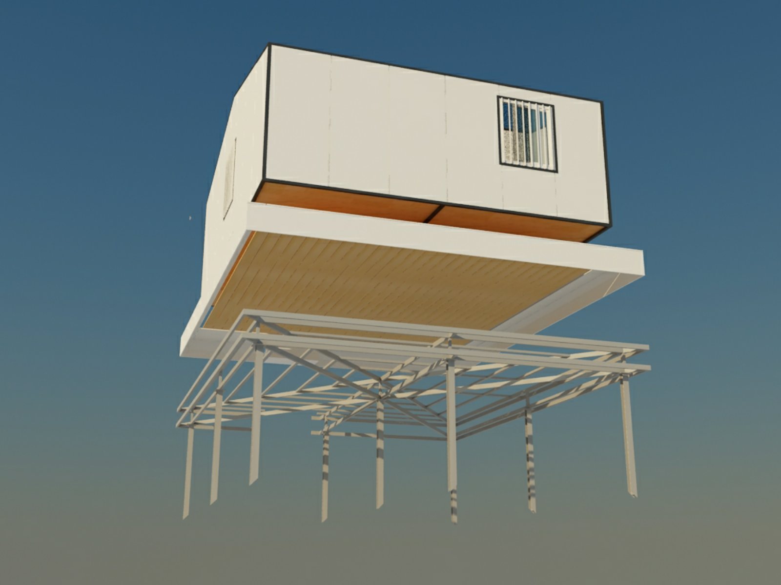 Vue éclatée structurelle — plancher & ossature