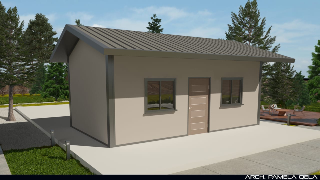 Maison individuelle à toit en pente